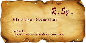 Risztics Szabolcs névjegykártya